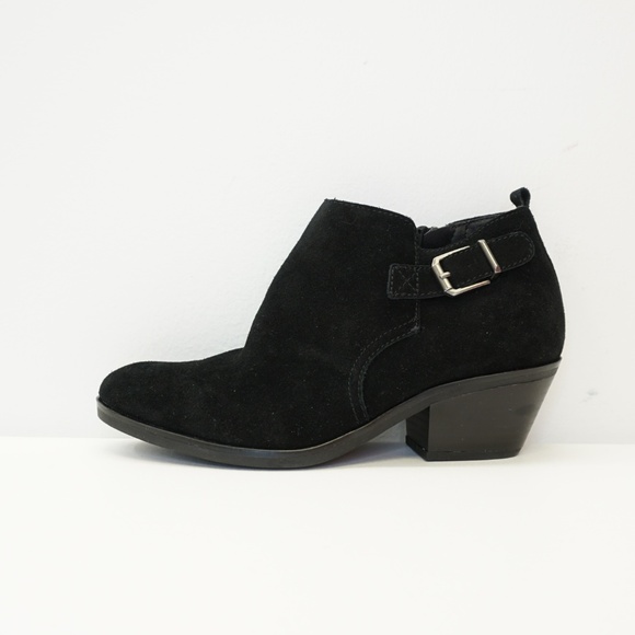 White Mountain Ankle Boot Bootie Black Suede 9M - Picture 4 of 8